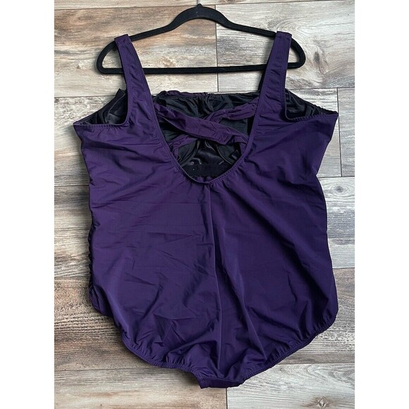 NWT Lands' End Women's SlenderSuit Carmela Tummy Control Swim Suit 24W G - Picture 5 of 9